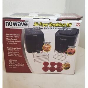 Nu Wave Air Fryer Breakfast Kit  Set includes racks and 6 Egg Cups